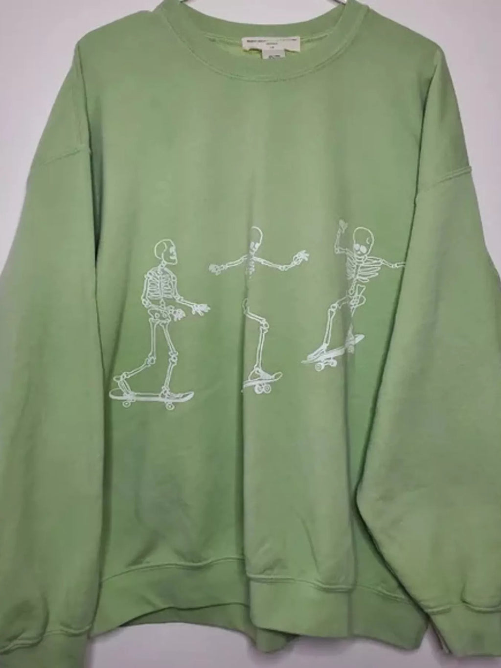 Skeleton Graphic Round Neck Sweatshirt - Lilixa.store