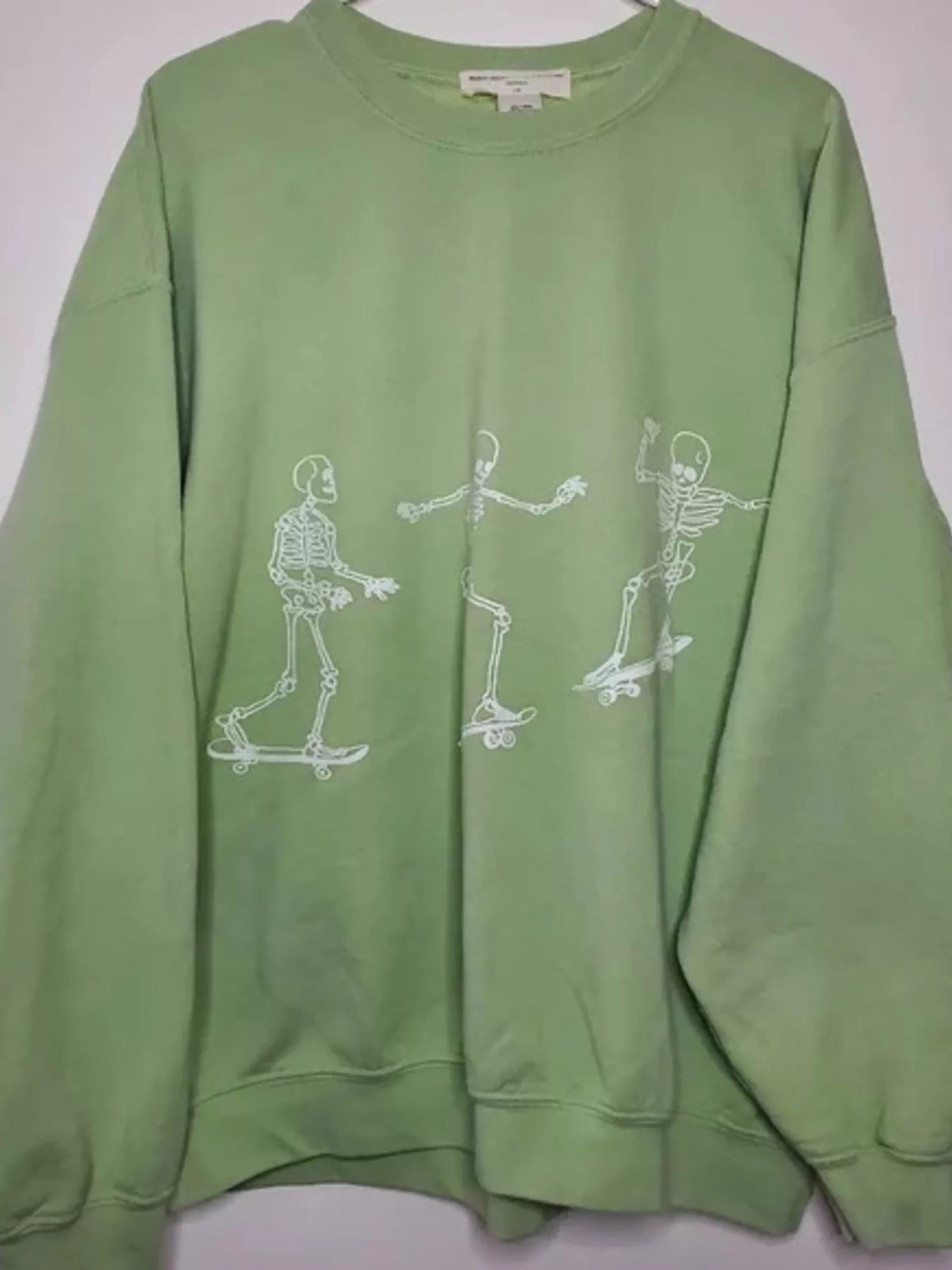 Skeleton Graphic Round Neck Sweatshirt - Lilixa.store