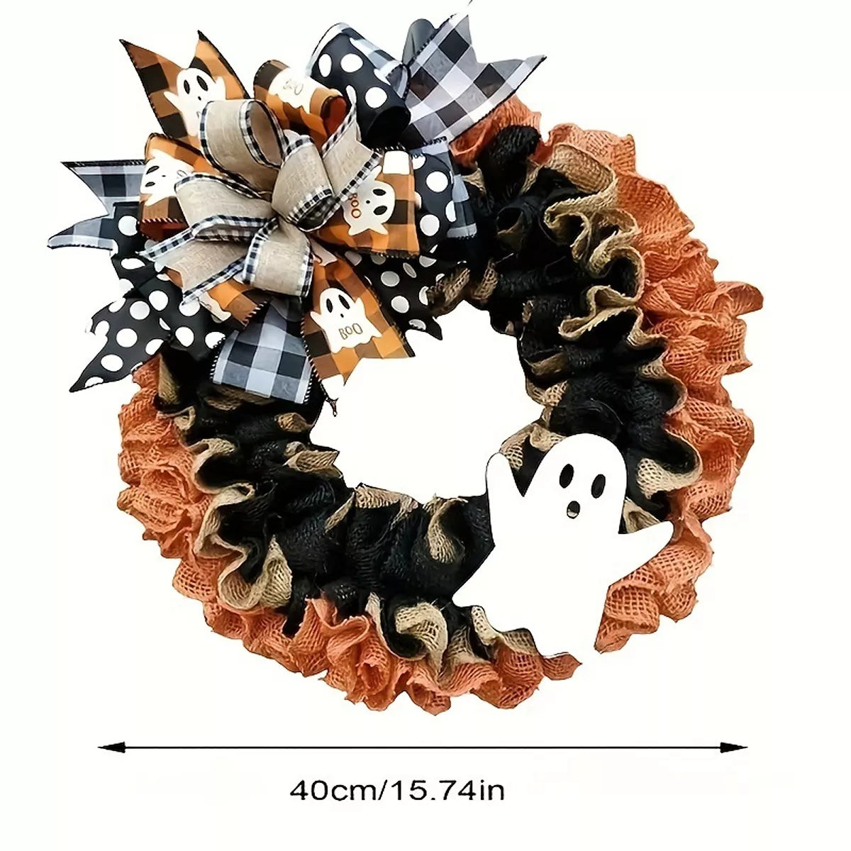 Halloween Decorative Ghost Wreath - Lilixa.store