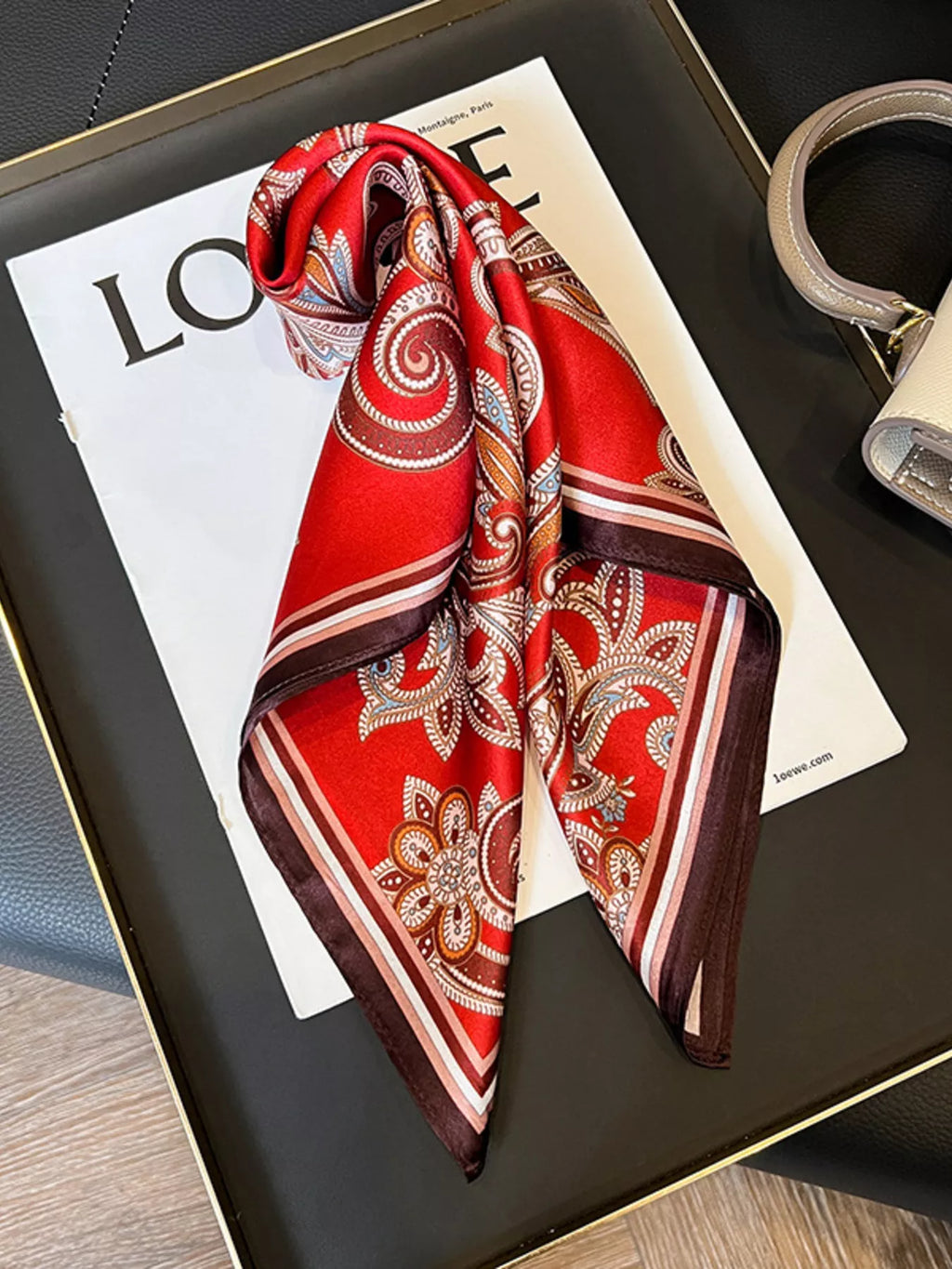 Vintage Paisley Silk Scarf - Lilixa.store