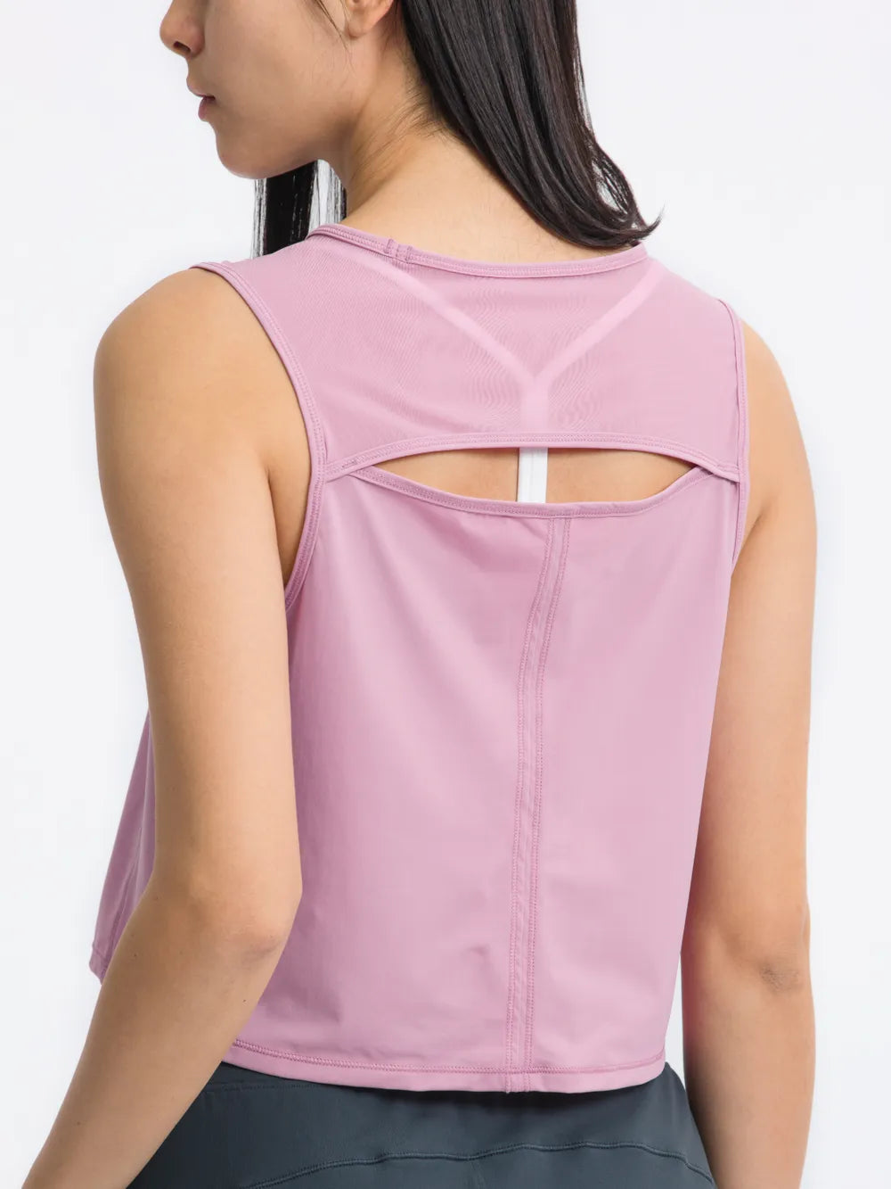 Millennia Round Neck Cropped Active Tank - Lilixa.store