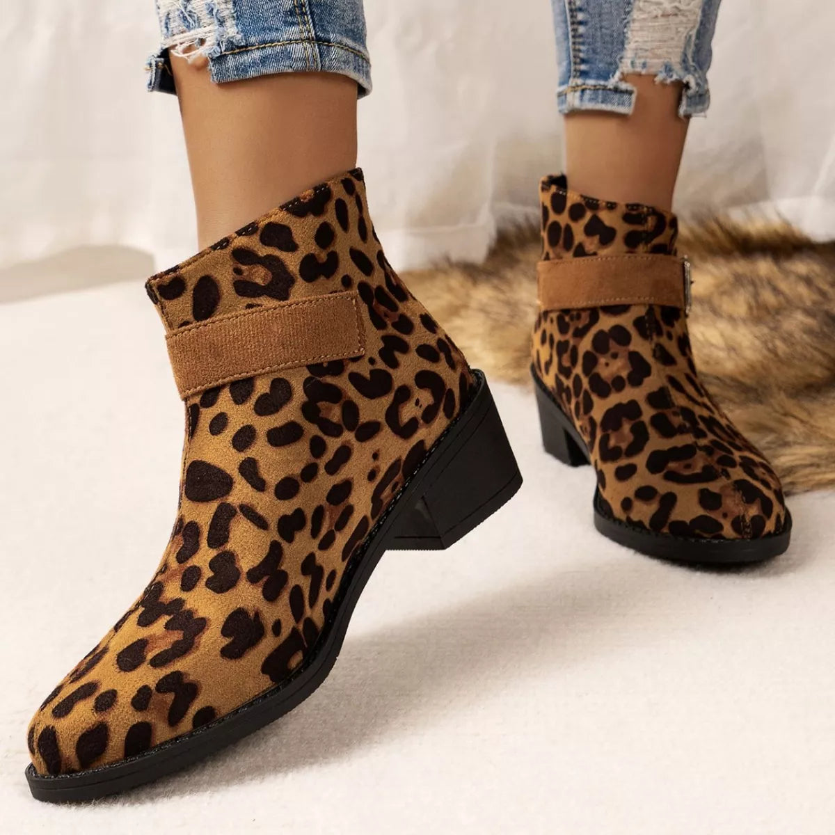 Point Toe Block Heels Boots - Lilixa.store