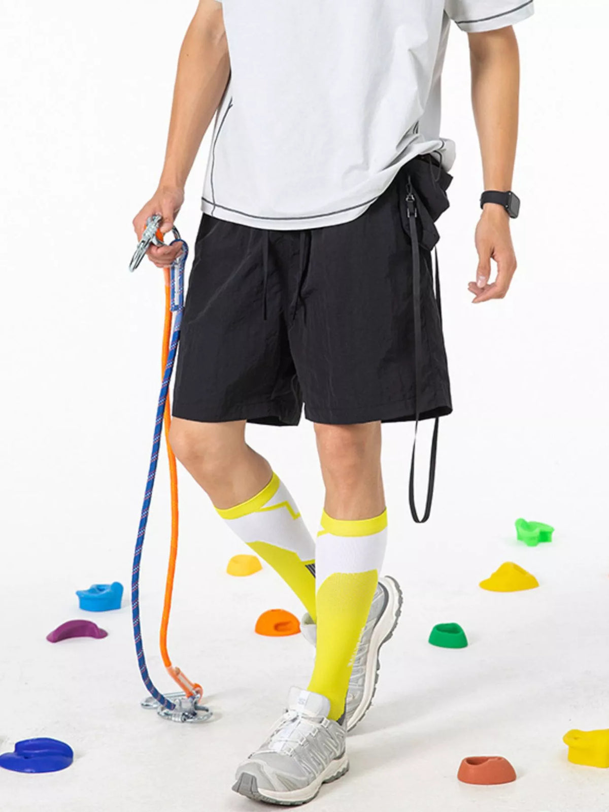 Men's Drawstring Pocketed Active Shorts