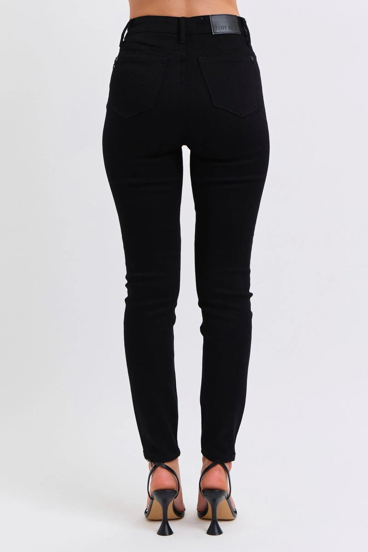 Judy Blue Plus Size HW Faux Leather Skinny Pants - Lilixa.store