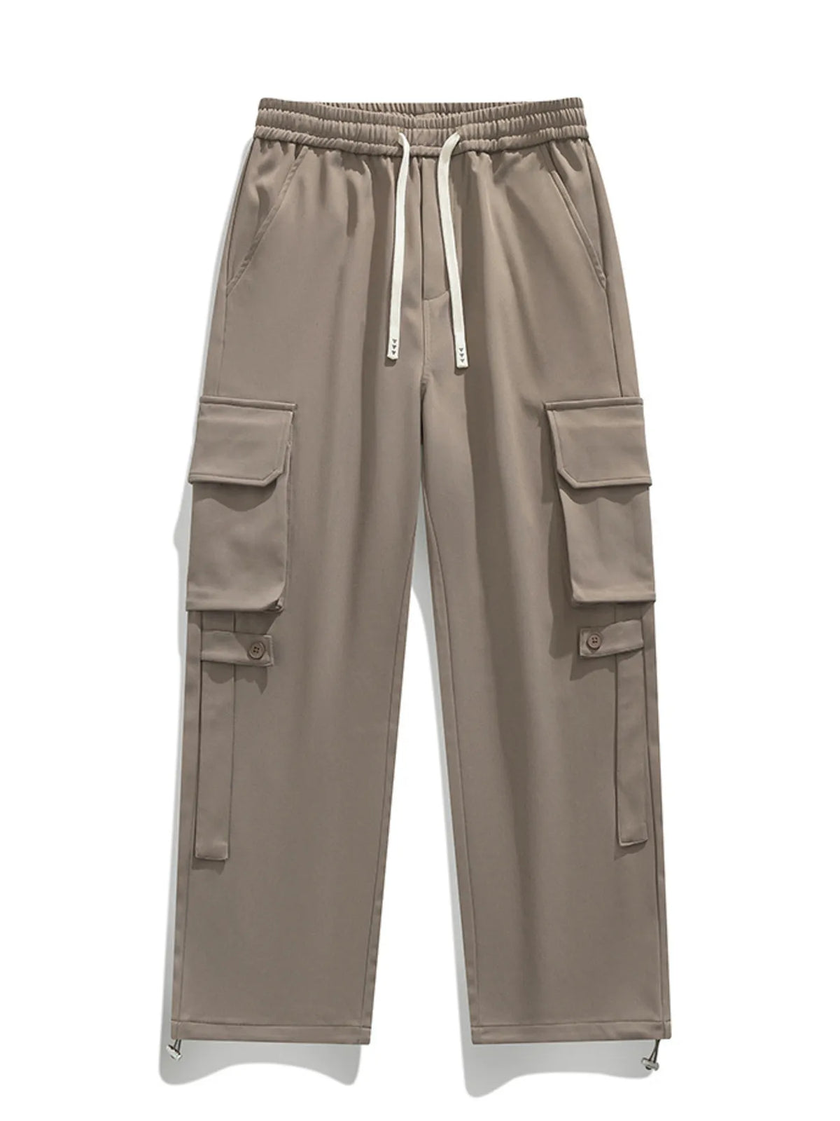 Men's Plus Size Loose Fit Cargo Pants with Drawstring, view 5