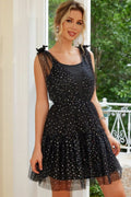 Tied Scoop Neck Mini Cami Dress - Lilixa.store