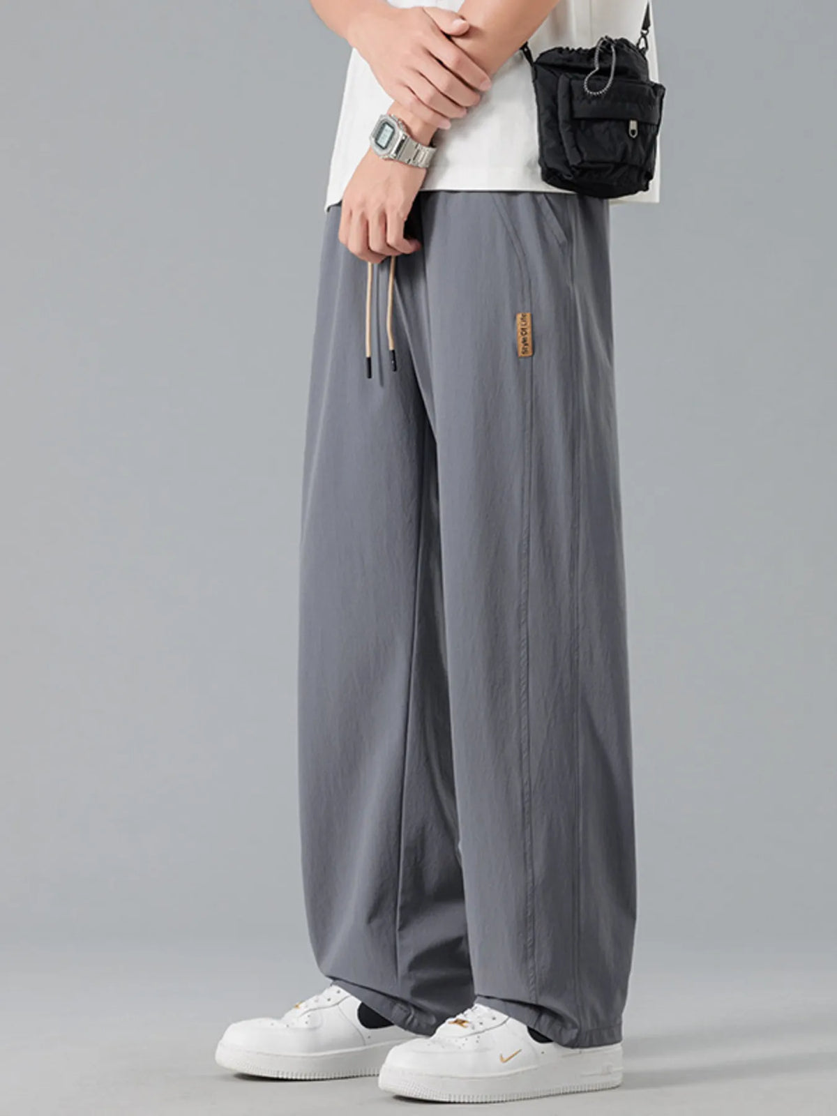 Men's Plus Size Loose Fit Drawstring Casual Pants - Lilixa.store