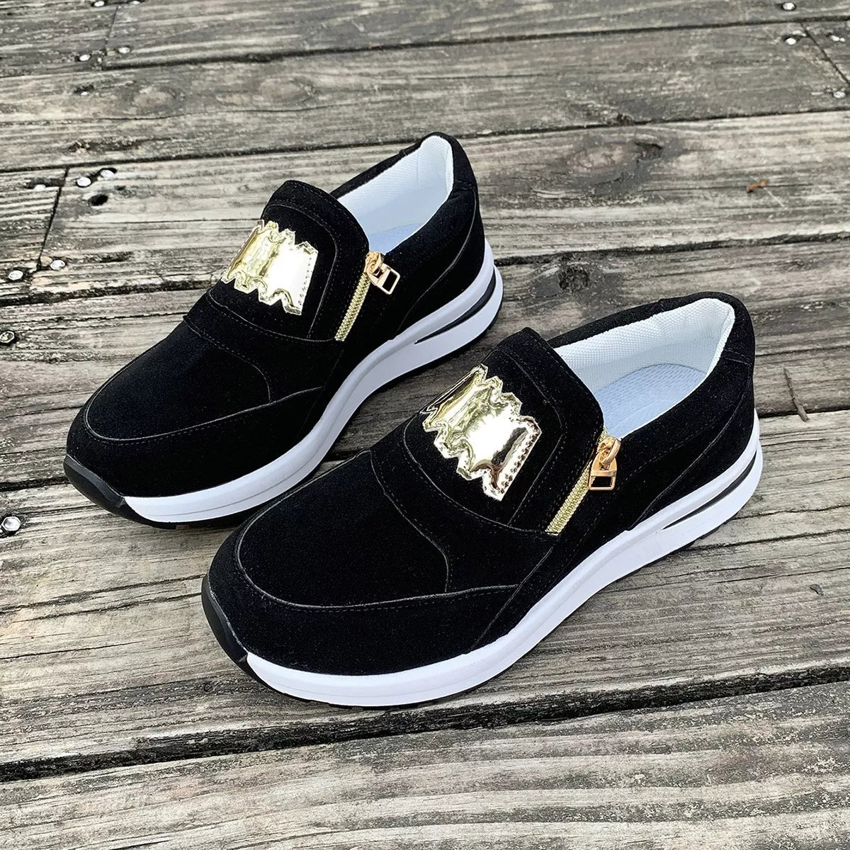 Round Toe Platform Slip-Ons, view 4