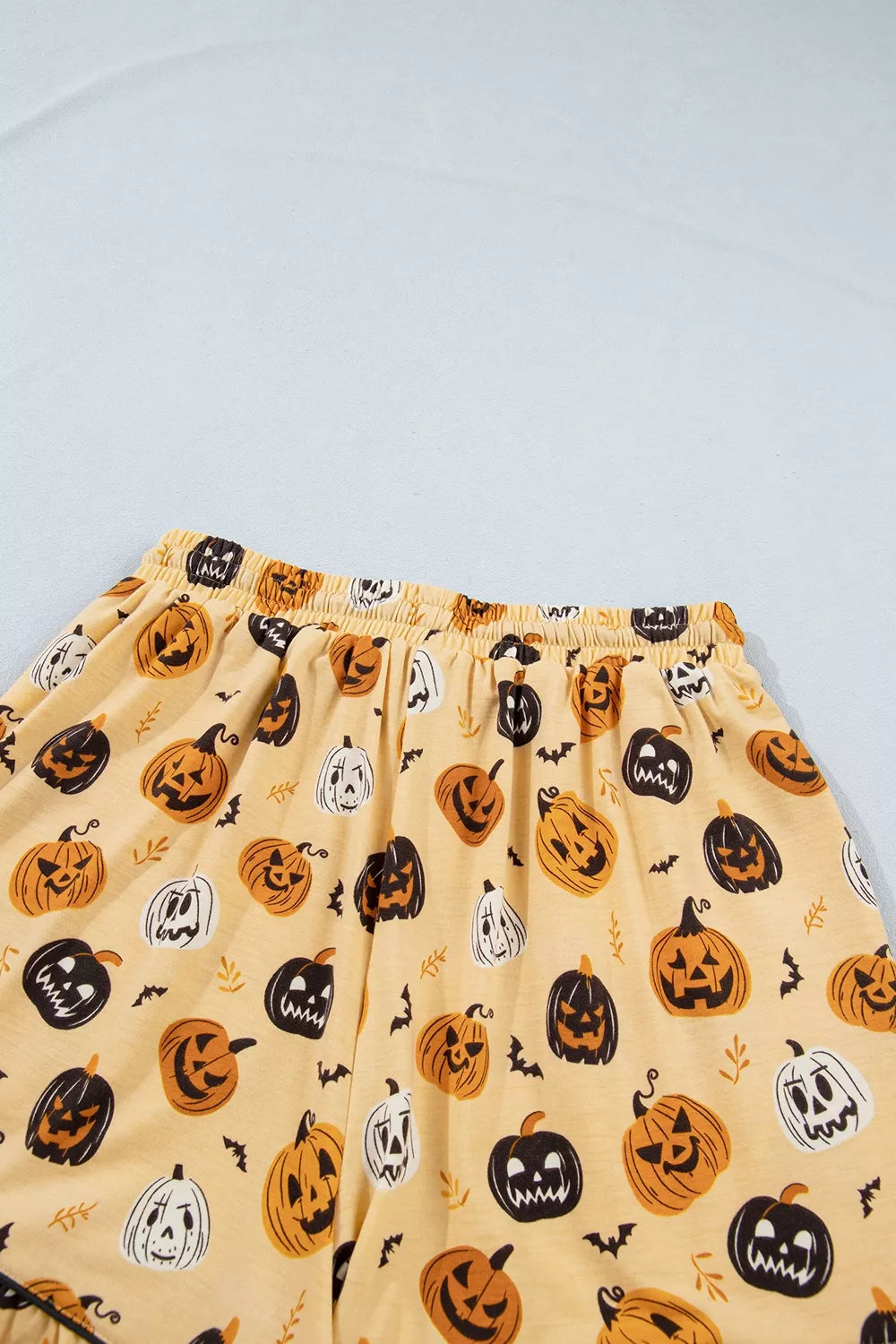 Halloween Pumpkin Print Long Sleeve Two Piece Lounge Set - Lilixa.store