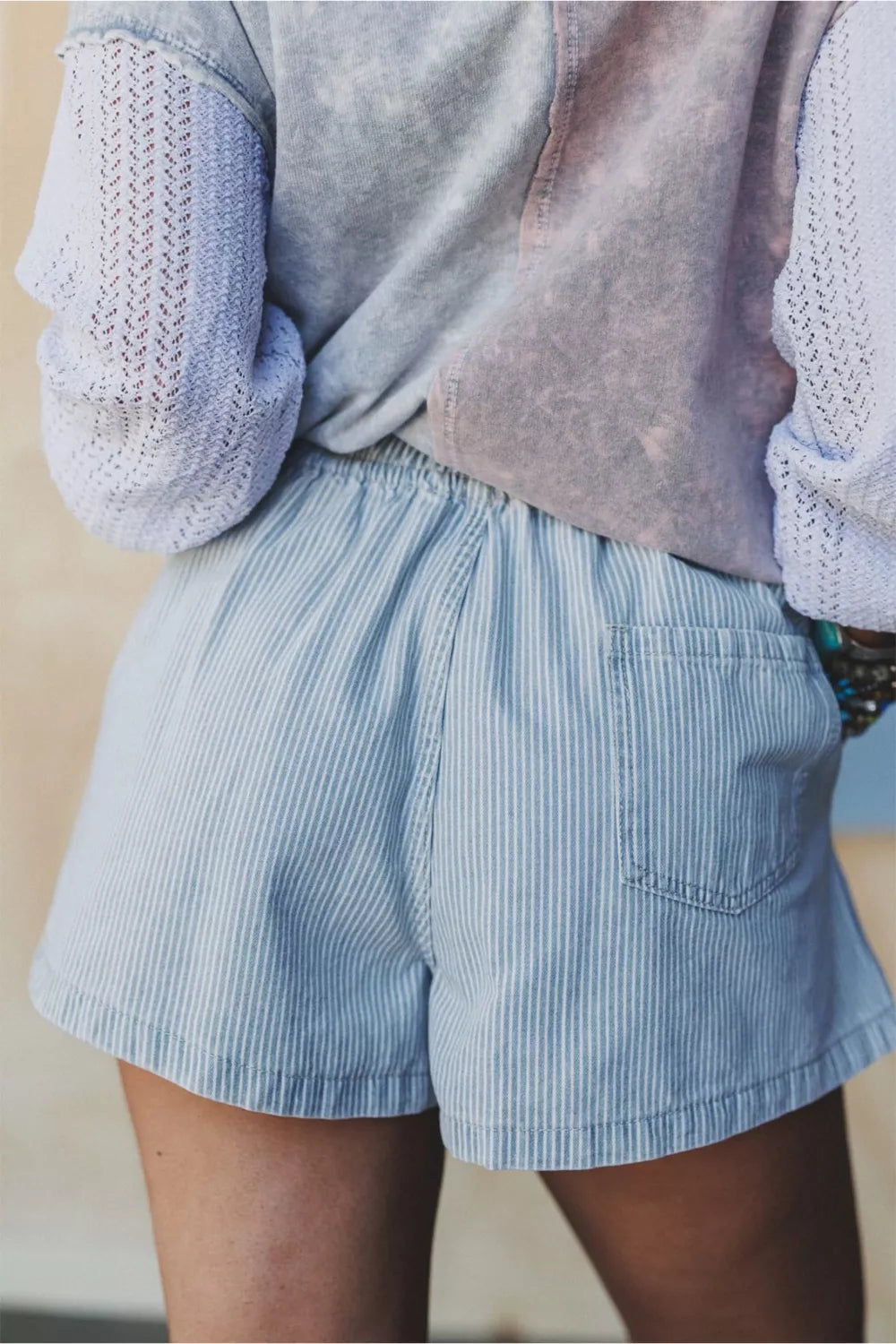 Drawstring Striped Shorts - Lilixa.store