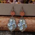 Flower Geometrical Shape Wooden Earrings – image 1 | Lilixa Trending Jewelry