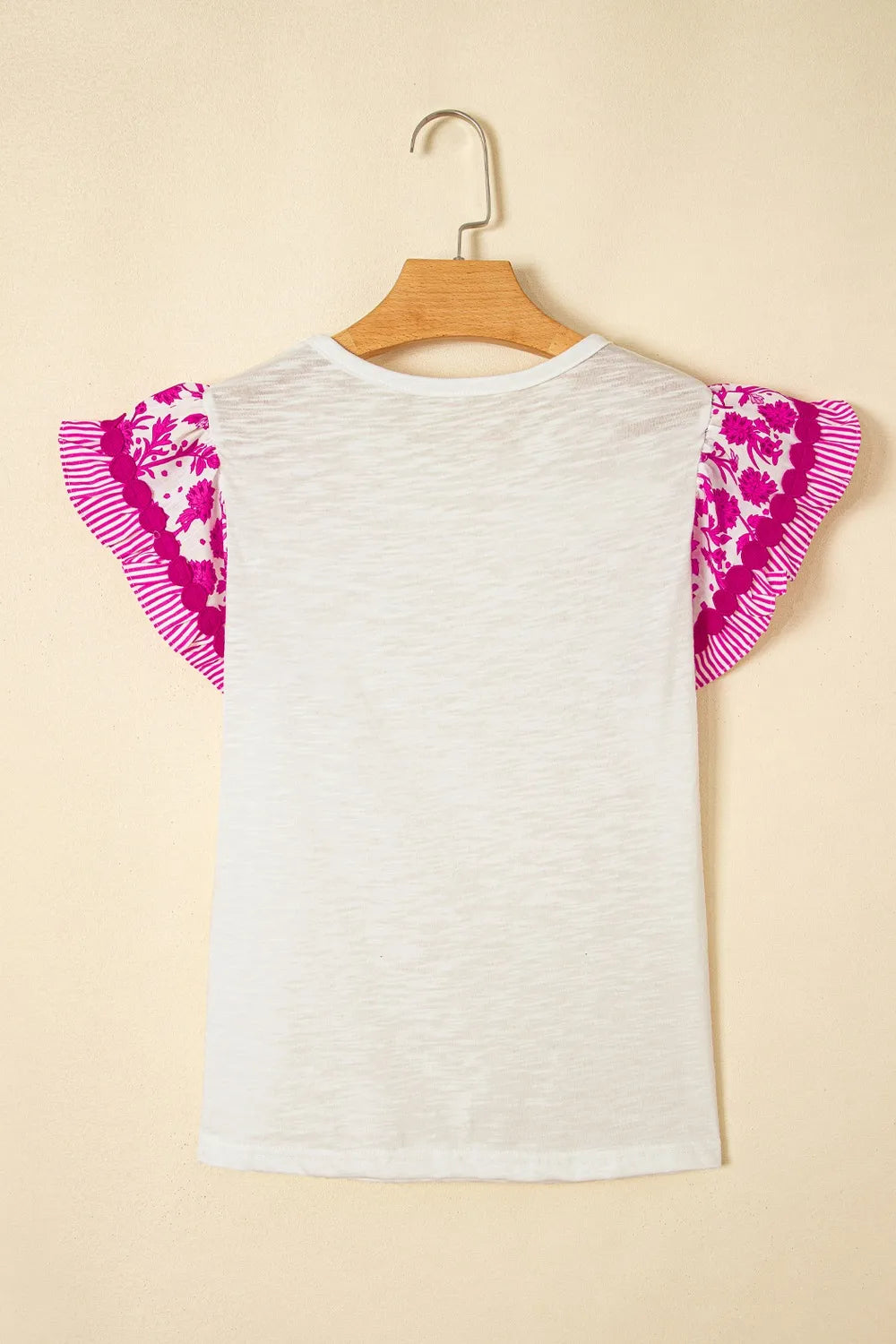 Ruffled Round Neck Cap Sleeve Blouse - Lilixa.store