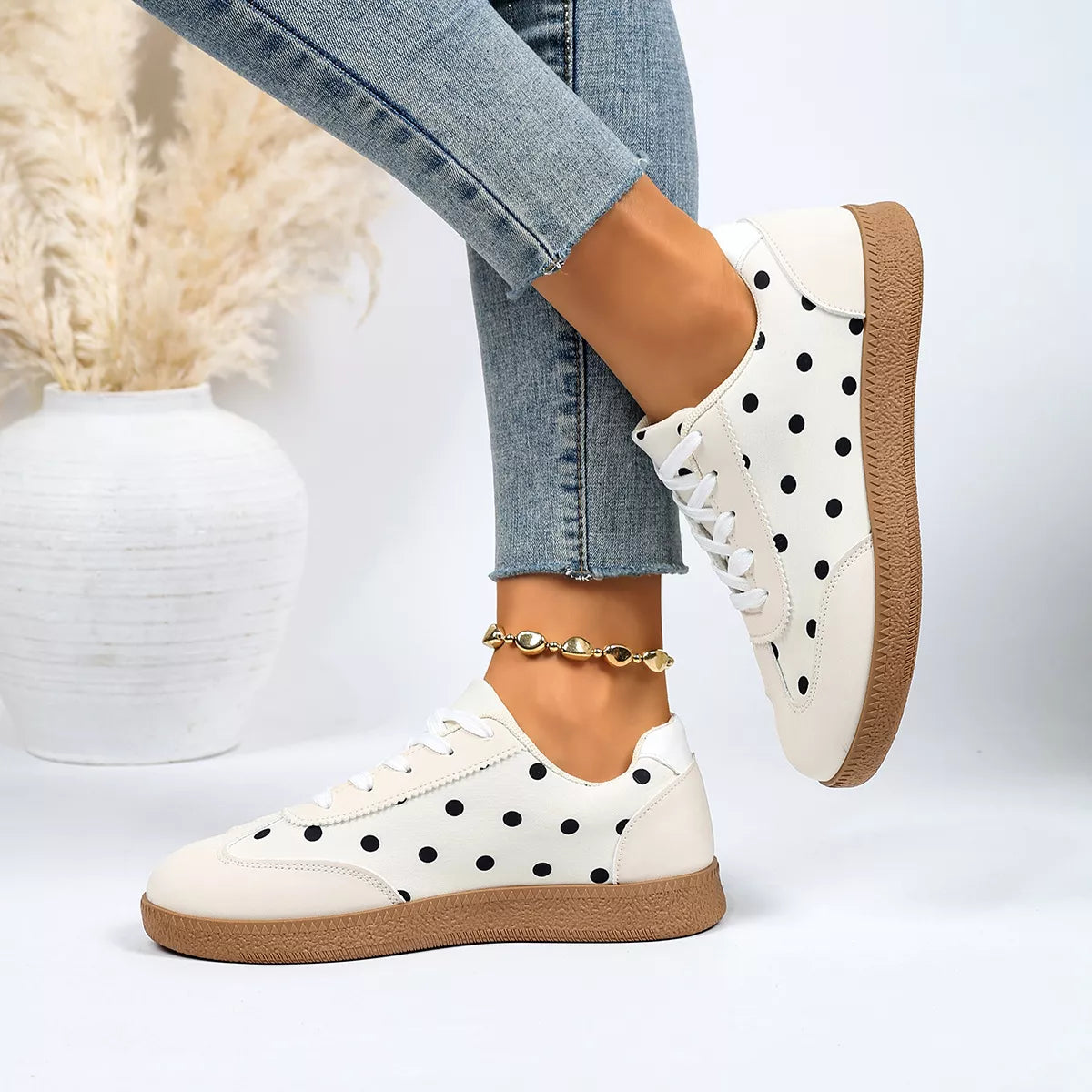 Polka Dot Casual Sneakers - Lilixa.store