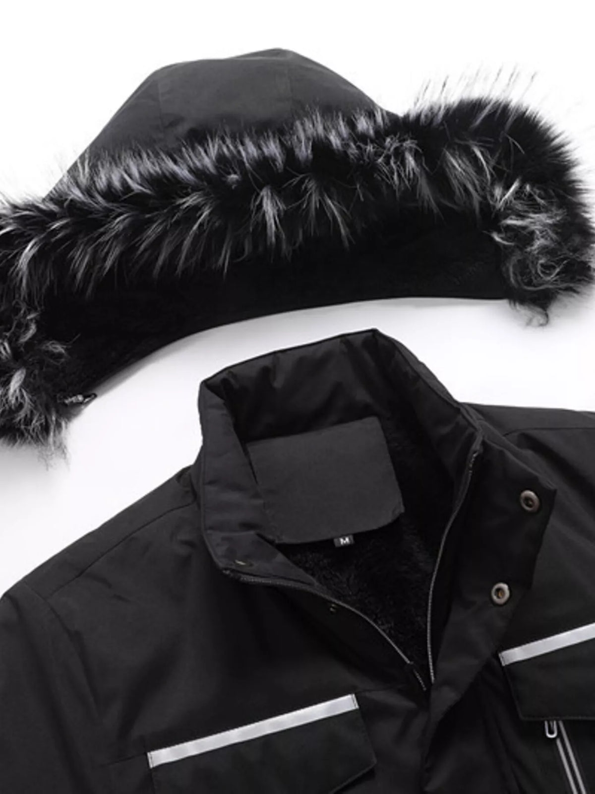 Men's Plus Size Fur Hooded Winter Parka Coat - Lilixa.store