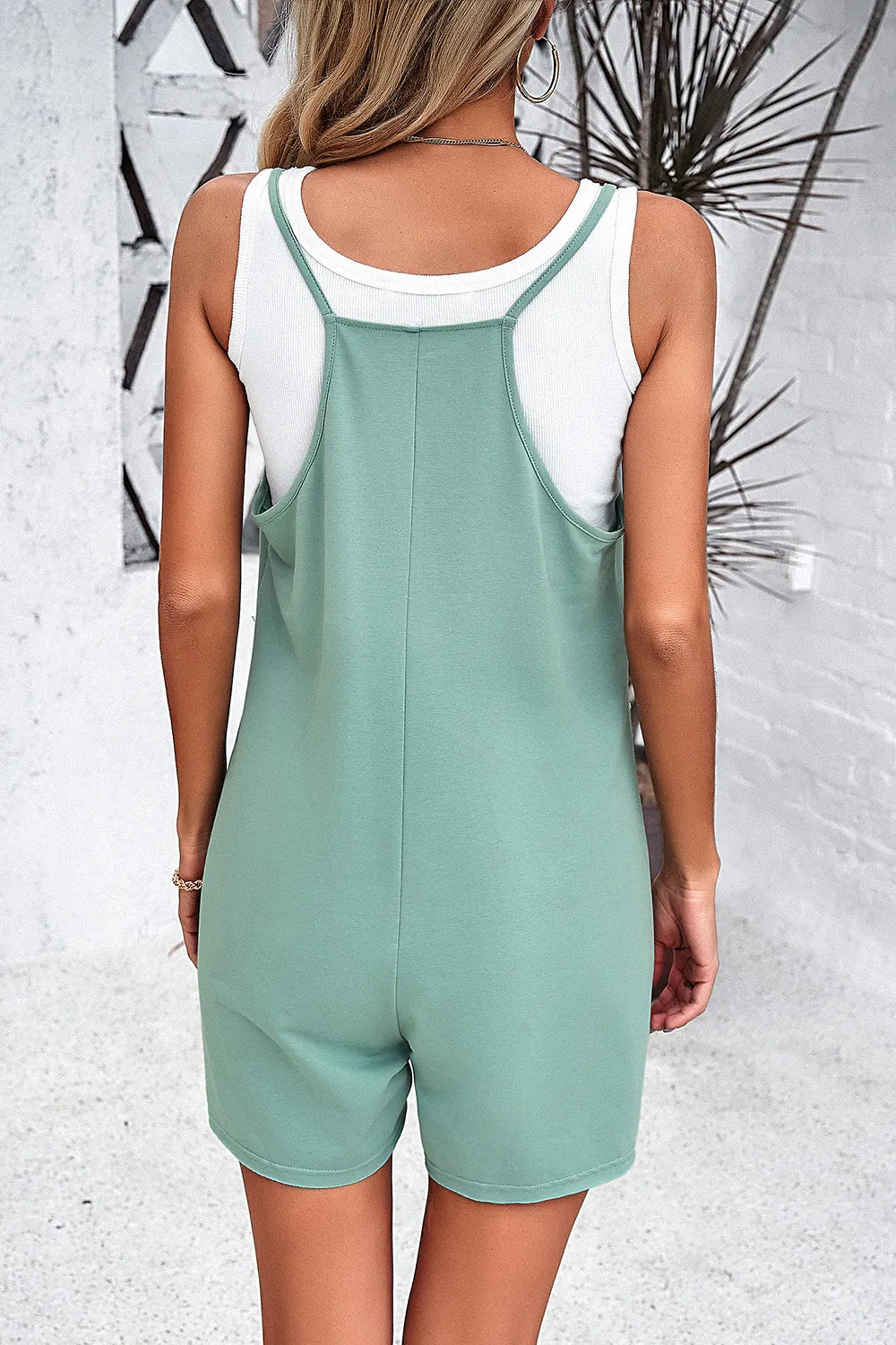 Devine Spaghetti Strap Romper with Pockets - Lilixa.store