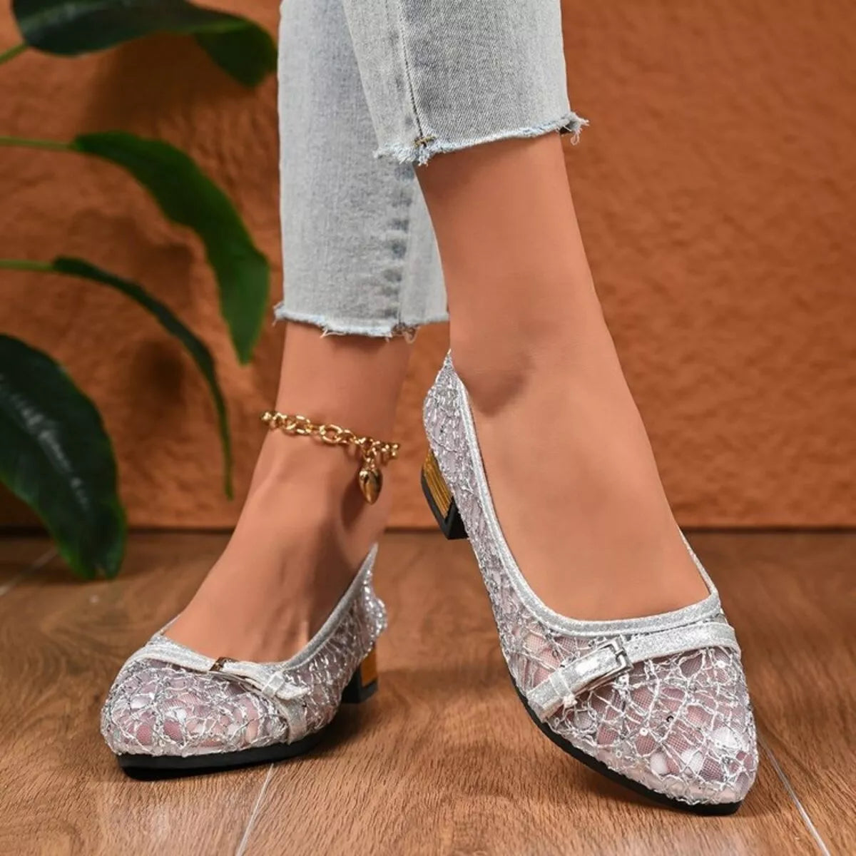 Point Toe Block Heels Loafers - Lilixa.store