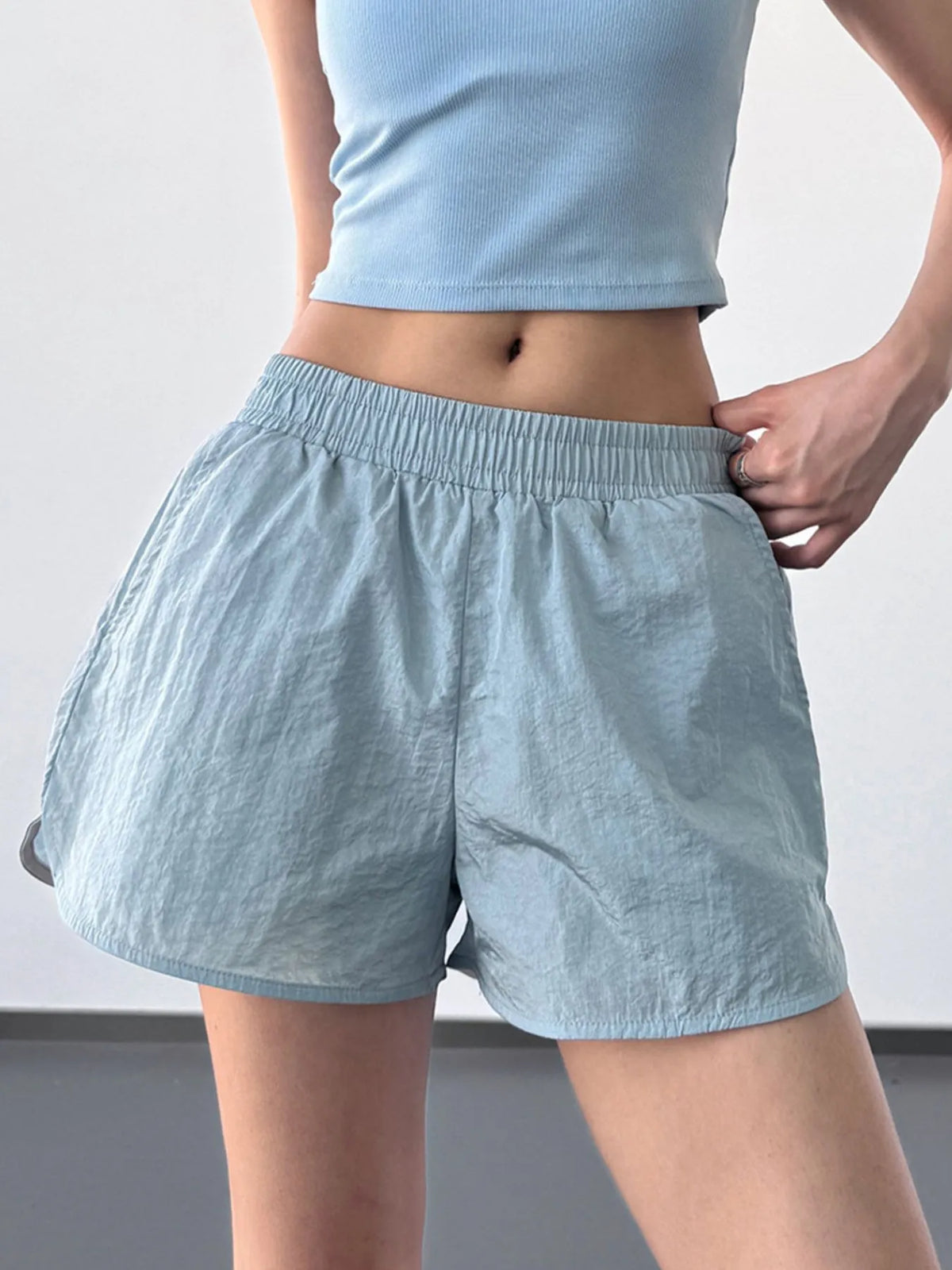 Elastic Waist Active Shorts - Lilixa.store