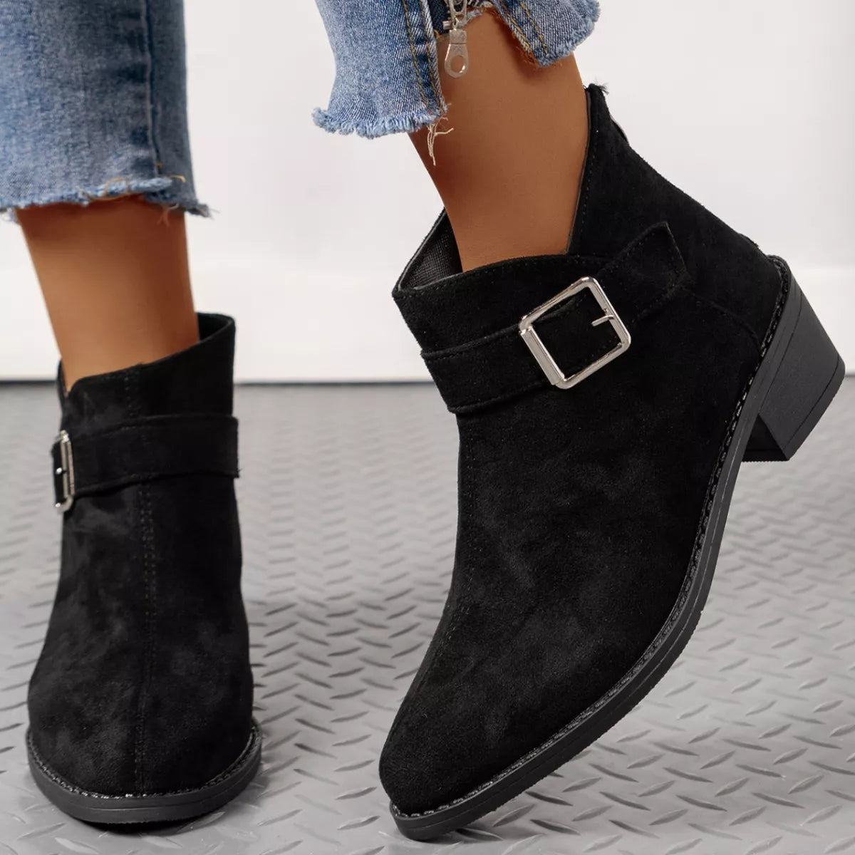 Point Toe Block Heels Boots - Lilixa.store