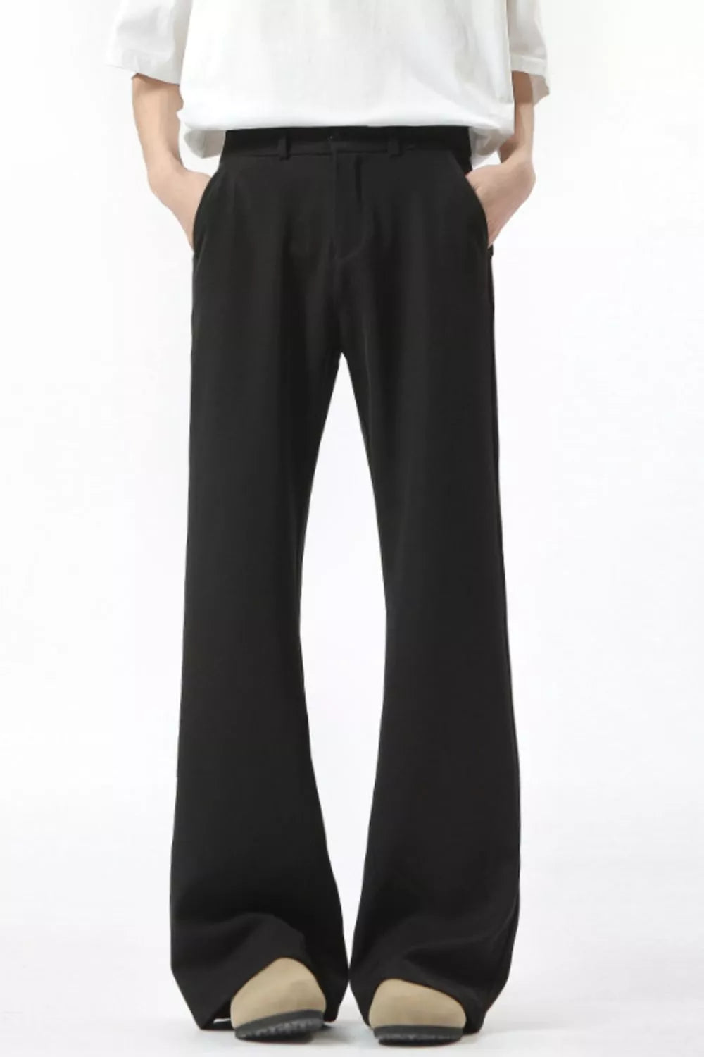 Men's Full Size Wide Leg Pants Plus Size in Black