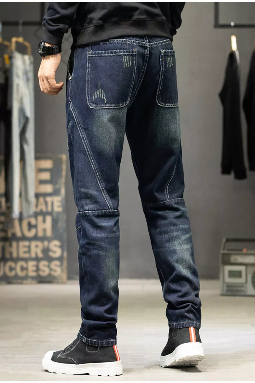 Men's Slim Fit Straight Leg Jeans - Lilixa.store