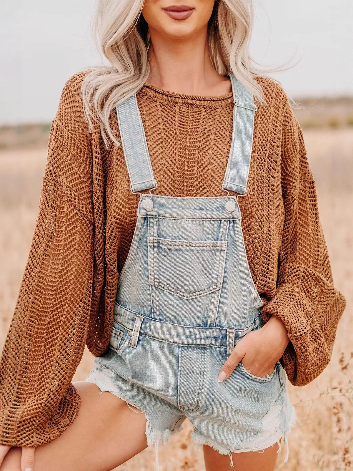 Distressed Denim Overalls Shorts - Lilixa.store