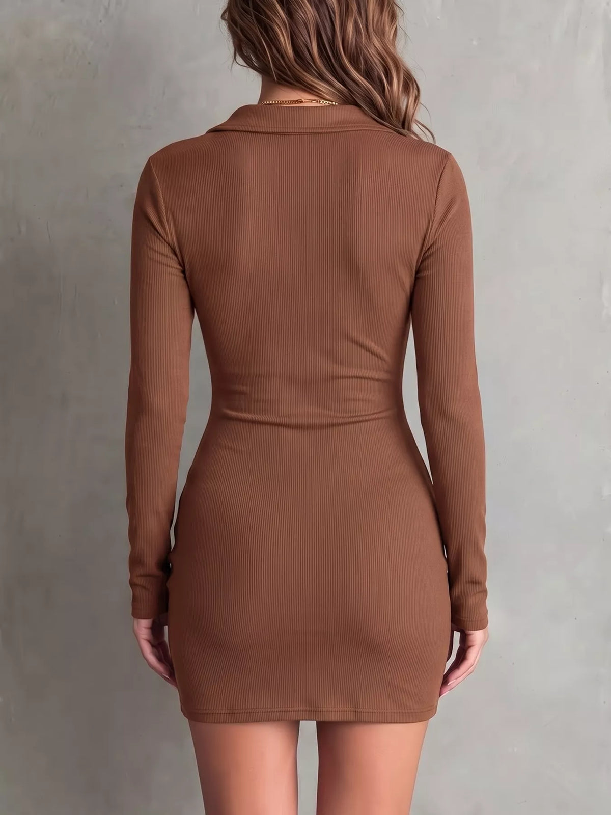 Button-Down Bodycon Mini Dress - Lilixa.store