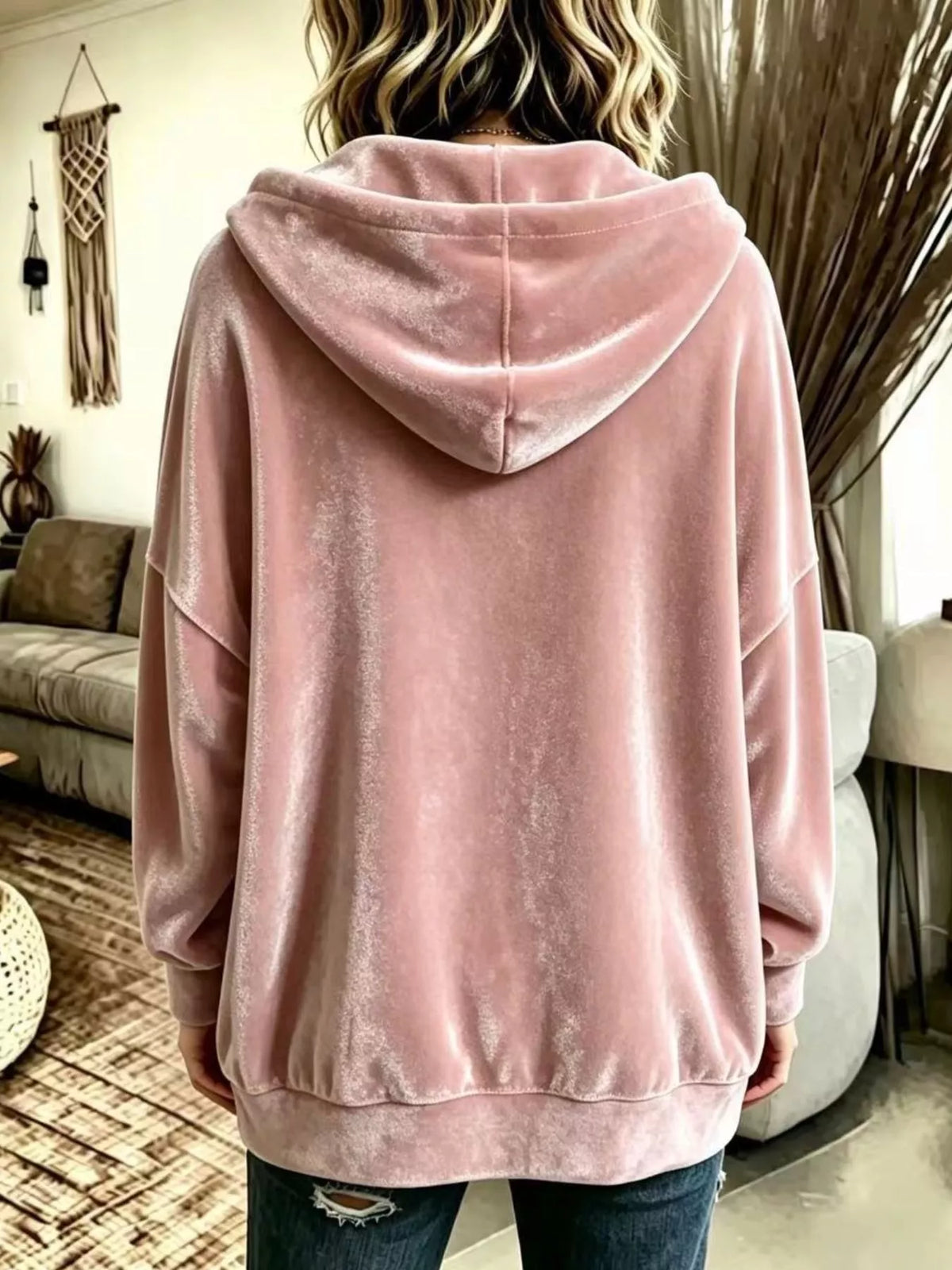 Full Size Casual Button-Down Hooded Outerwear Plus Size, view 9