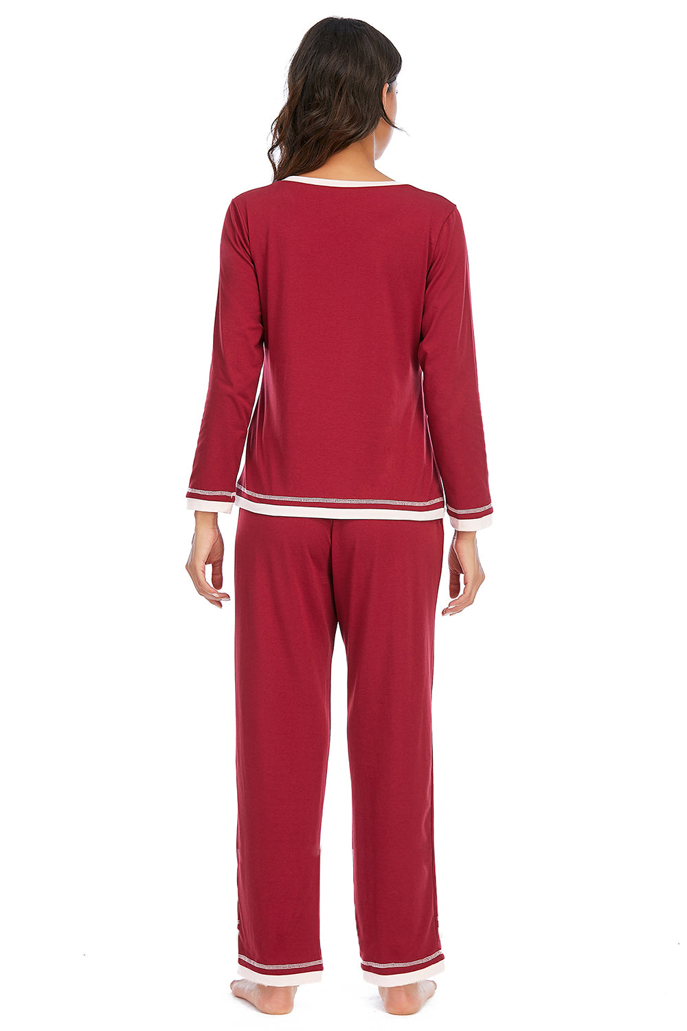V-Neck Top and Pants Lounge Set - Lilixa.store