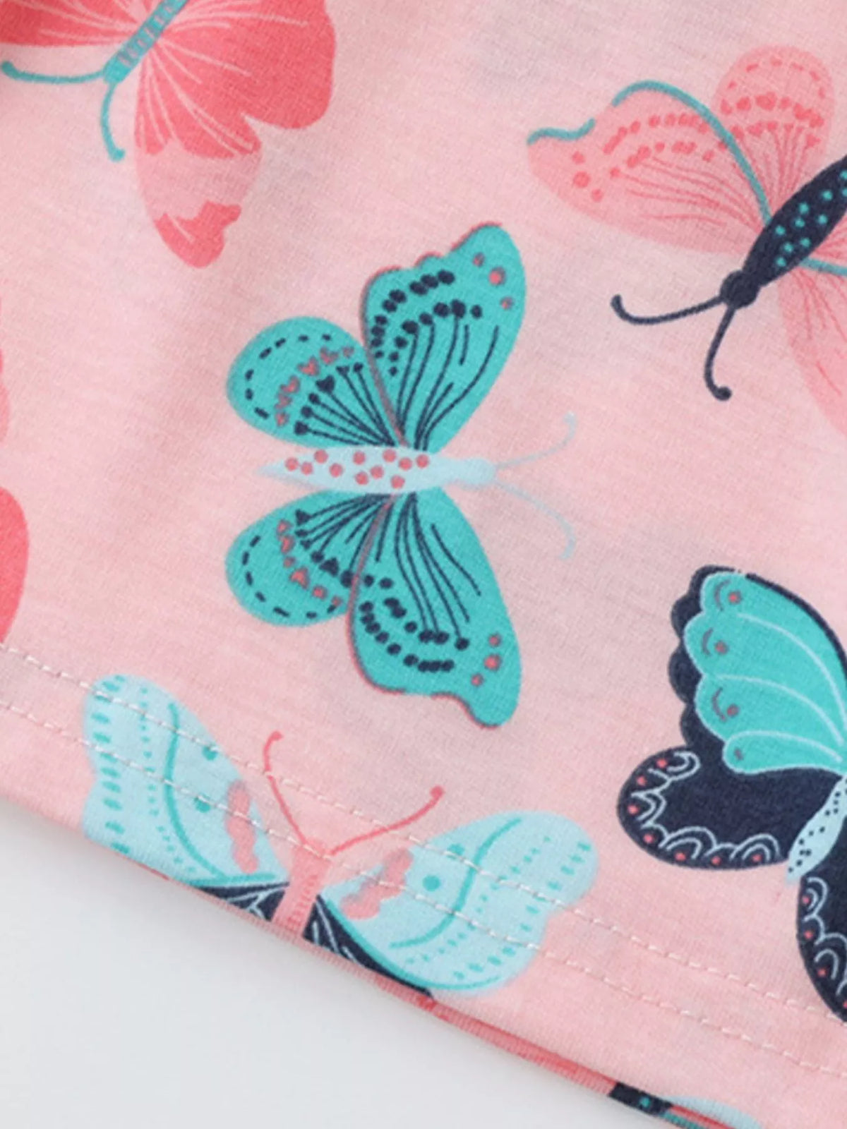 Children's Butterfly Print Ruffle Sleeve Dress - Lilixa.store
