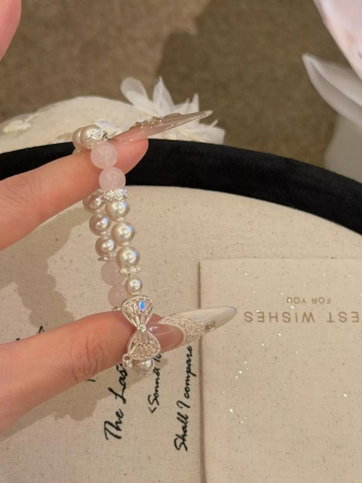 Bow Charm Pearl Bracelet - Lilixa.store
