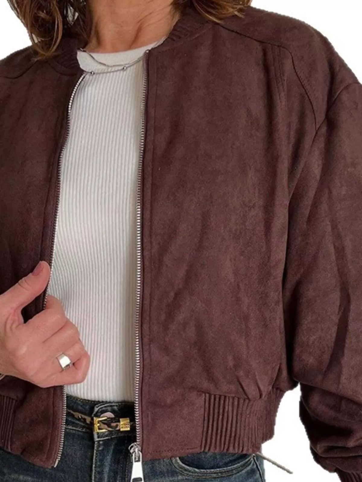 Zip Up Long Sleeve Jacket, view 5