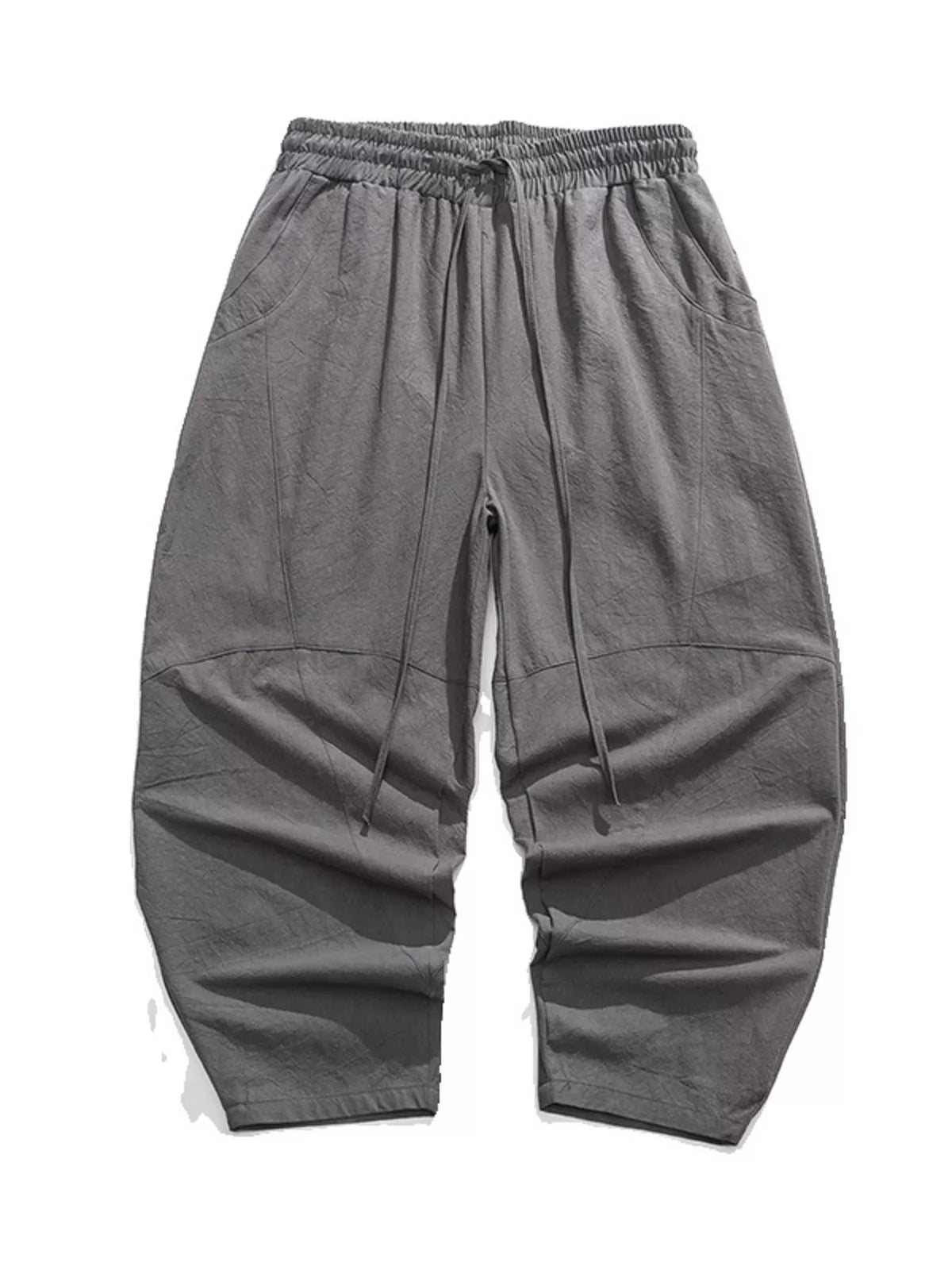 Men's Plus Size Loose Fit Harem Pants in Gray
