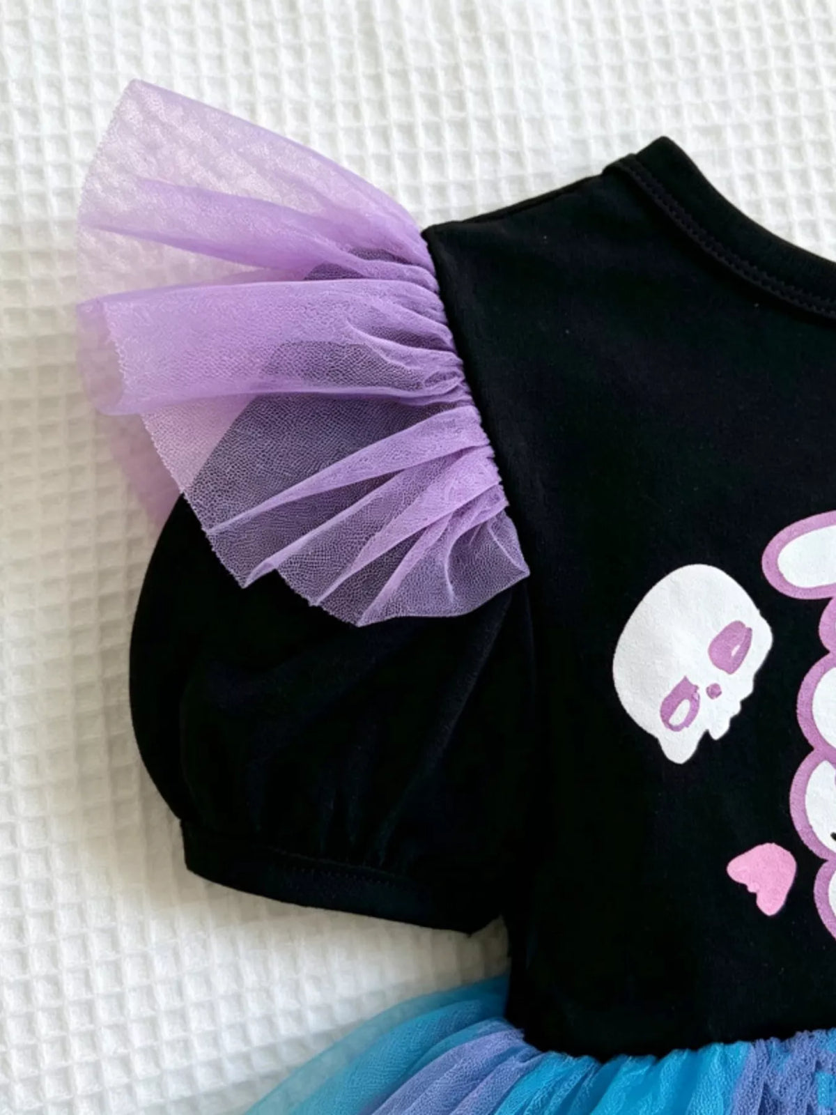 Children's Halloween Skeleton Graphic Tulle Tutu Dress - Lilixa.store