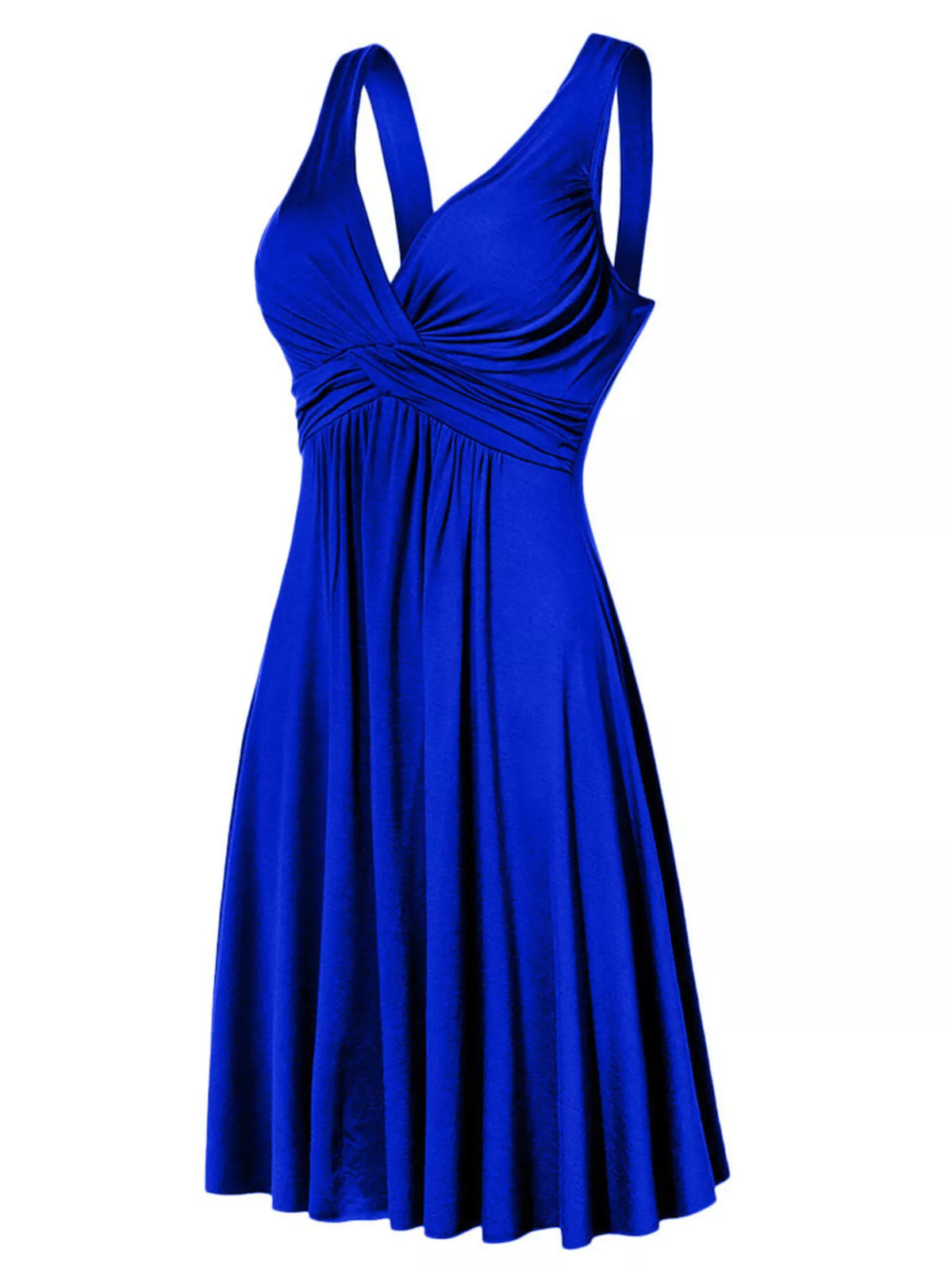 Full Size Twisted Sleeveless Ruched Waist A-Line Dress Plus Size - Lilixa.store