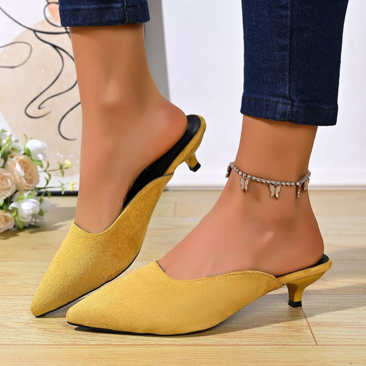 Point Toe Kitten Heels Pumps - Lilixa.store