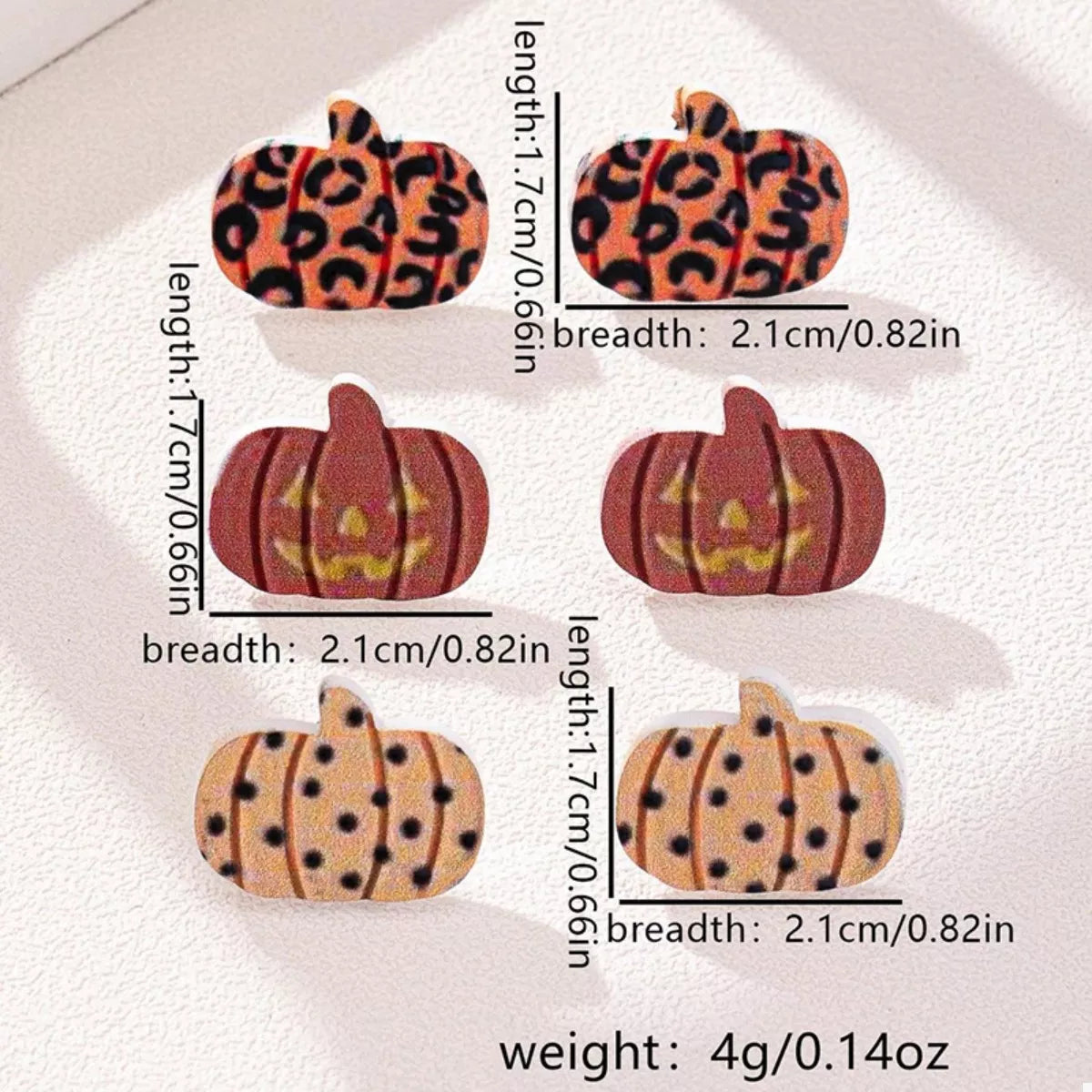 3 Piece Halloween Pumpkin Stud Earrings - Lilixa.store