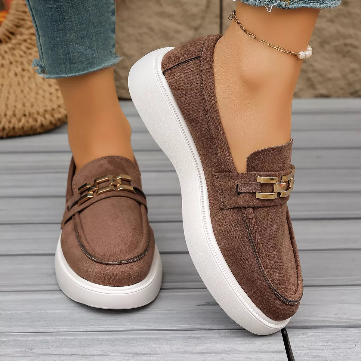 Round Toe Slip-Ons
