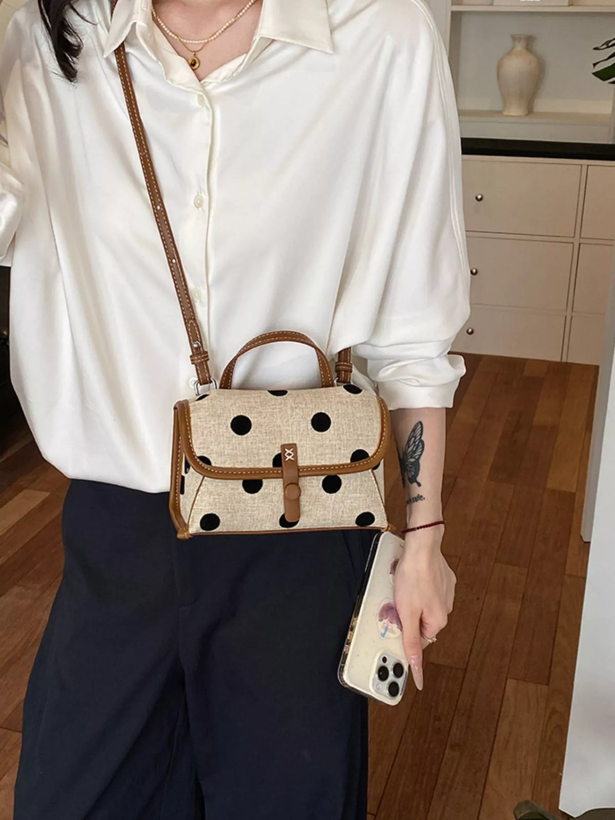 Polka Dot Crossbody Bag