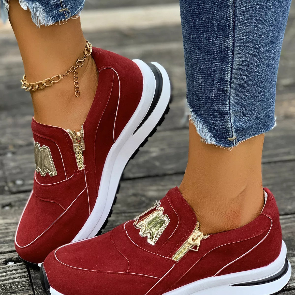 Round Toe Platform Slip-Ons, view 6