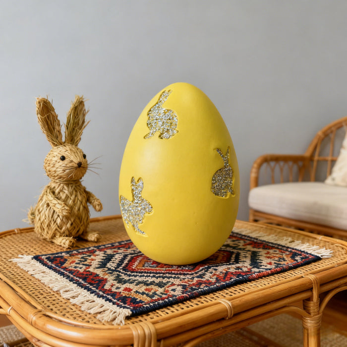 Easter Egg with Glitter Bunny Cutouts - Lilixa.store