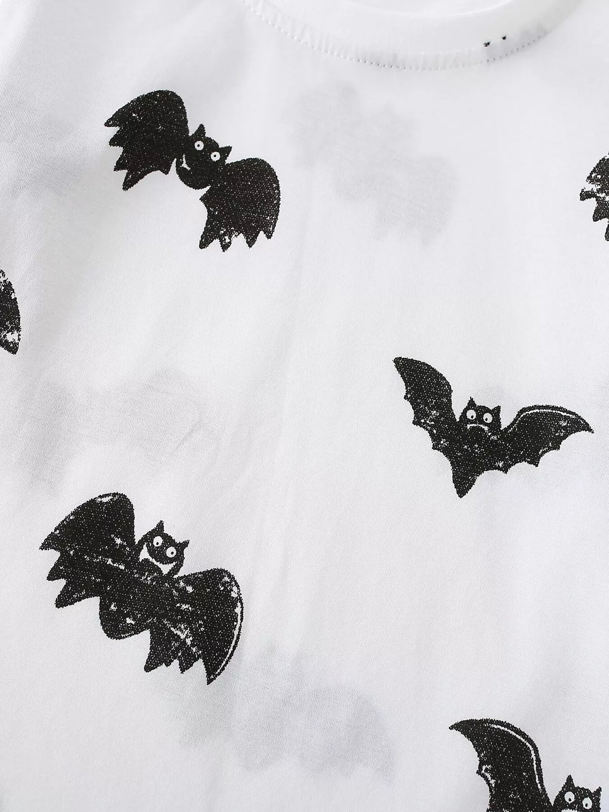 Children's Halloween Bat Print Long Sleeve T-Shirt - Lilixa.store
