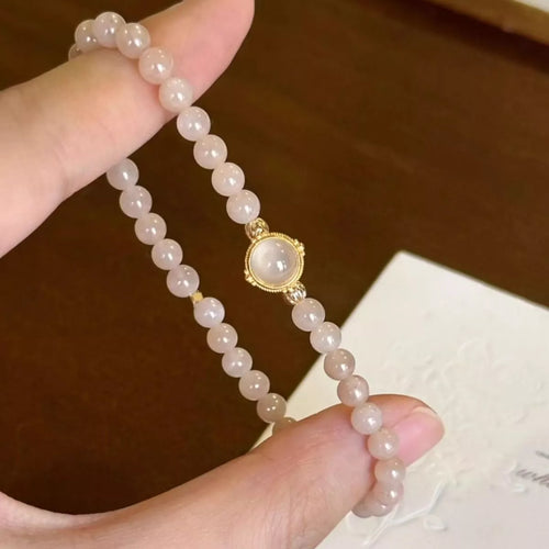 18K Gold-Plated Moonstone Bead Bracelet - Lilixa.store