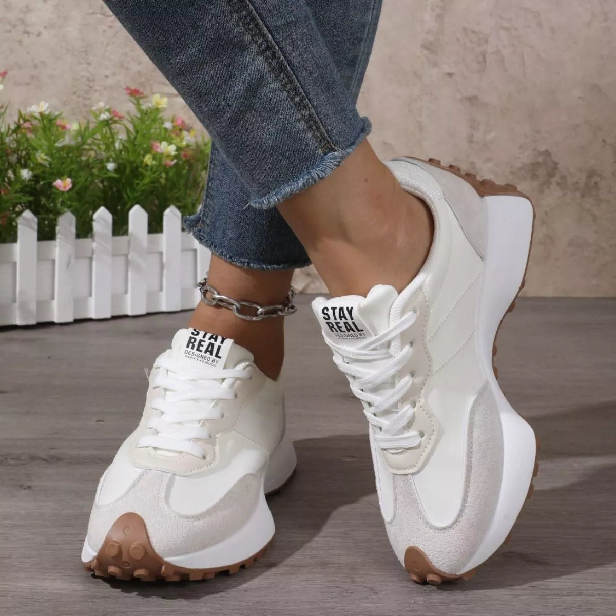 Round Toe Flats Sneakers - Lilixa.store