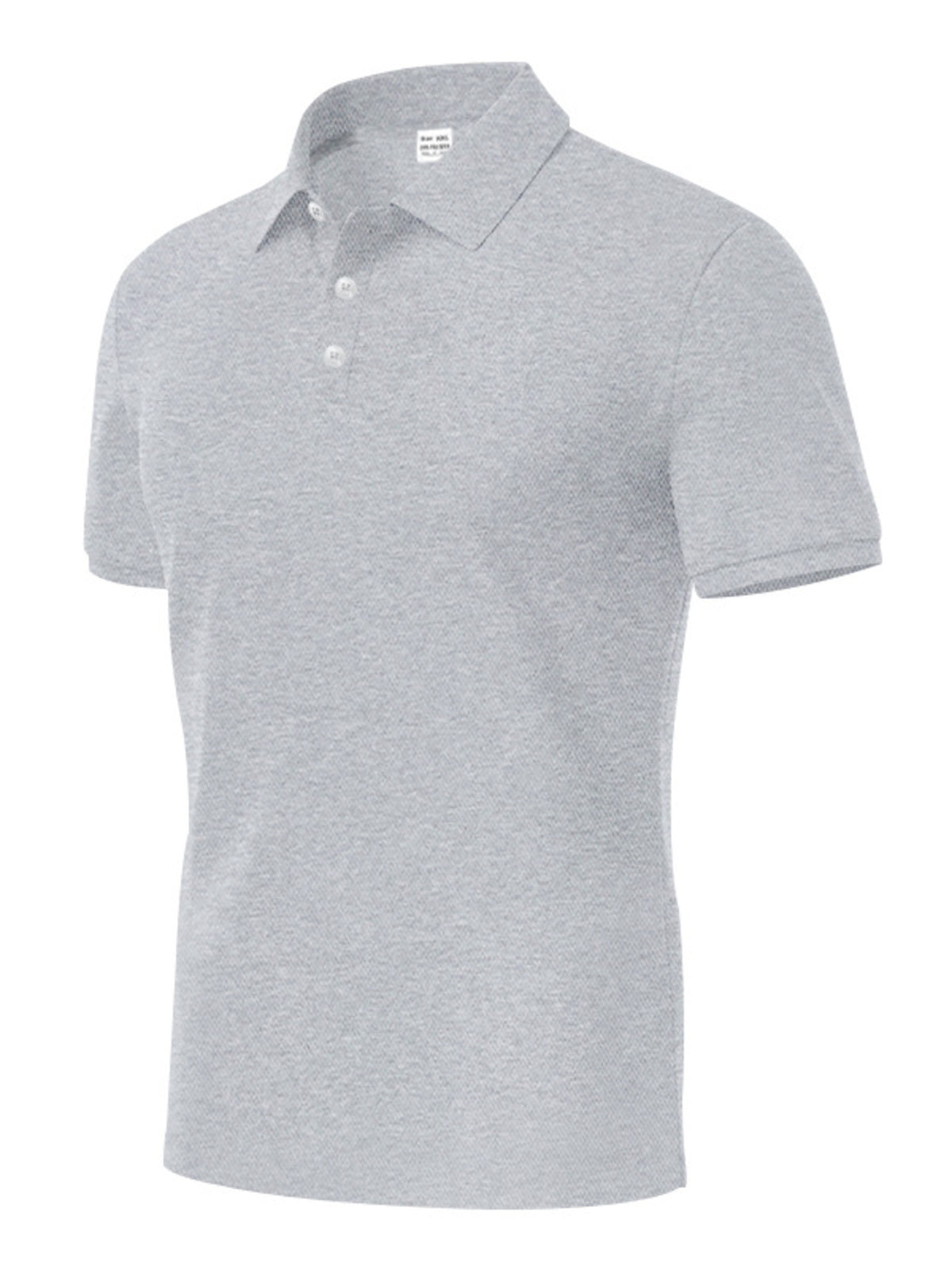 Men's Full Size Button Detail Short Sleeve Polo Plus Size