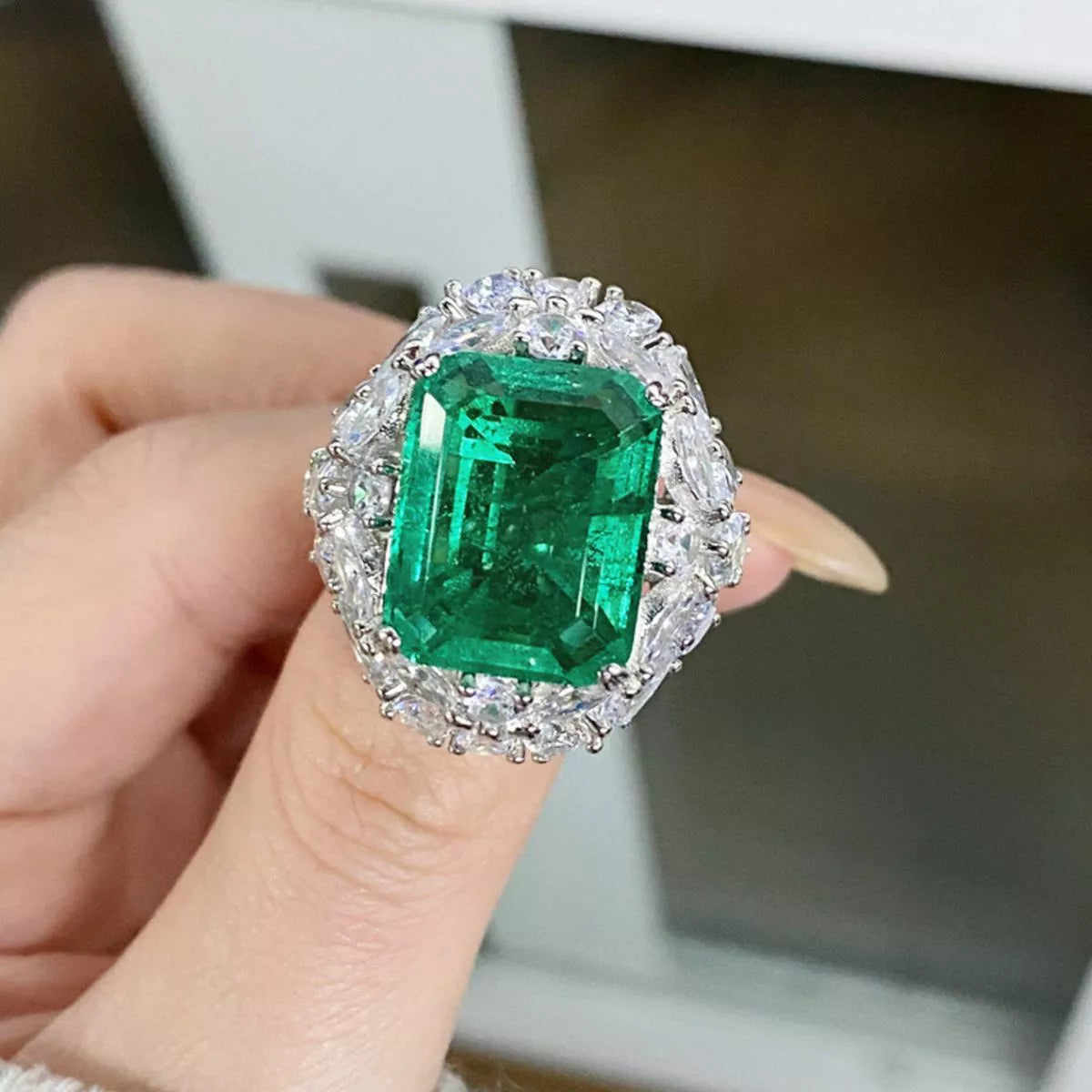 925 Sterling Silver Zircon Ring