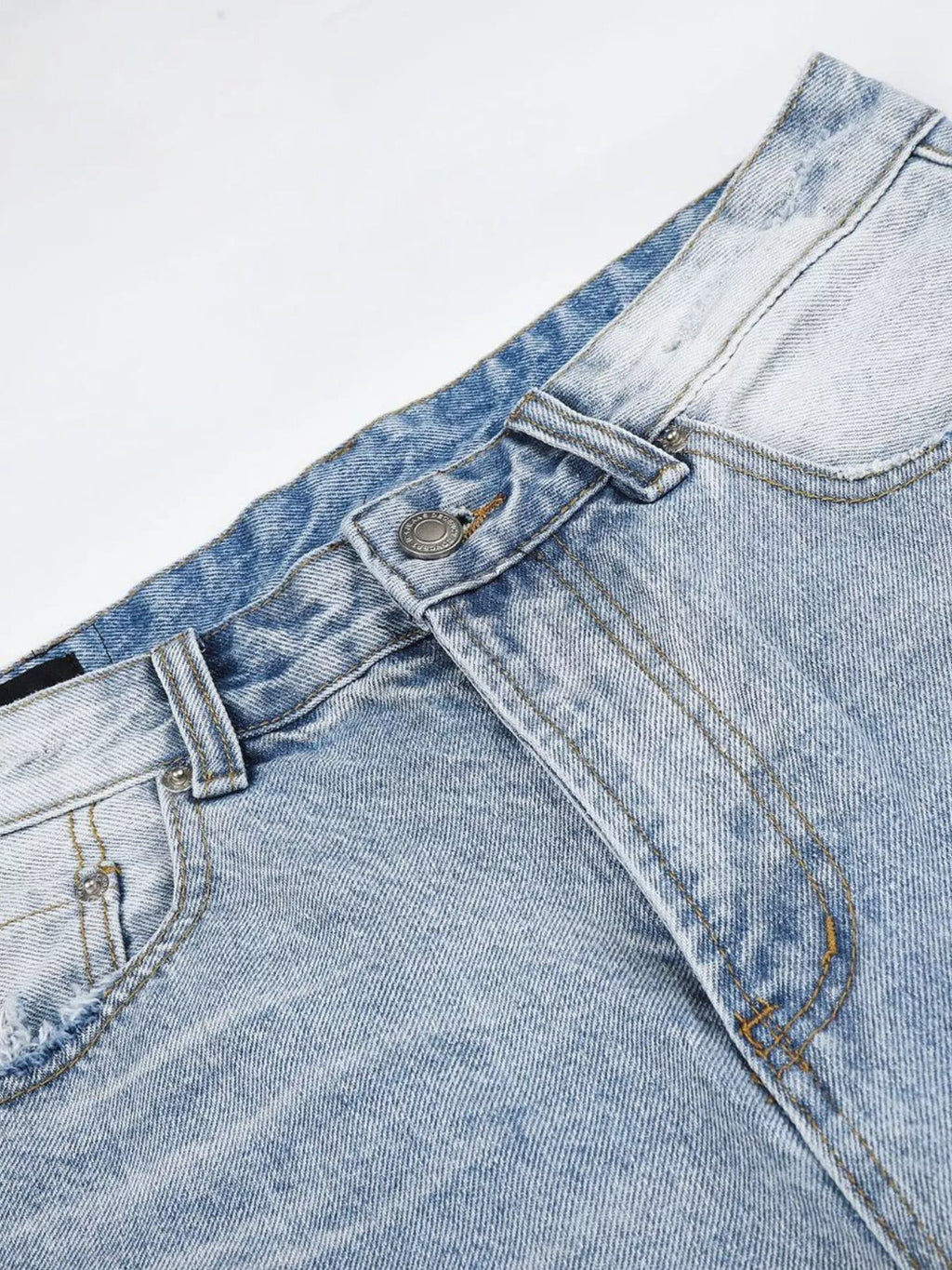 Men's High-Waisted Distressed Denim Capris - Lilixa.store