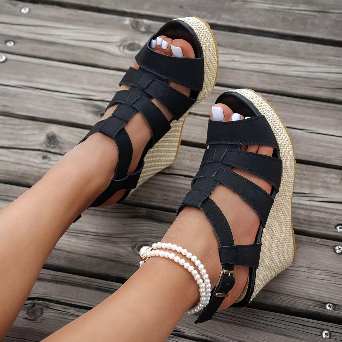 Open Toe Wedge Sandals