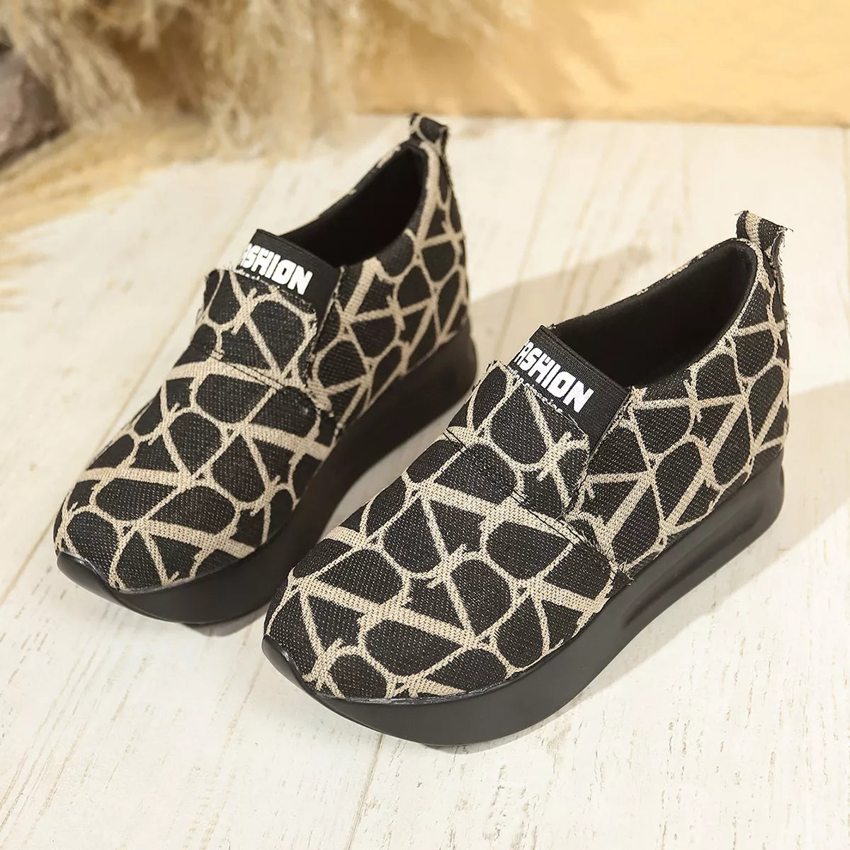 Round Toe Platform Slip-Ons - Lilixa.store