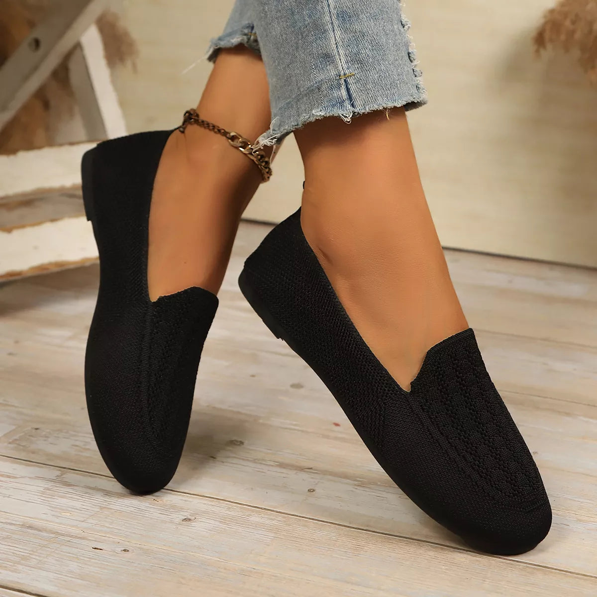Breathable Knitted Slip-Ons - Lilixa.store