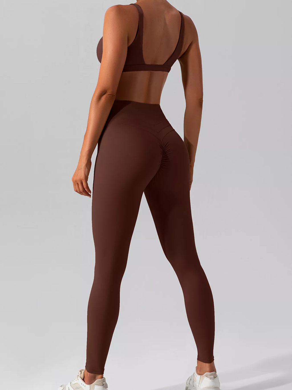 V-Neck Tank and High-Waisted Seamless Pants Active Set - Lilixa.store